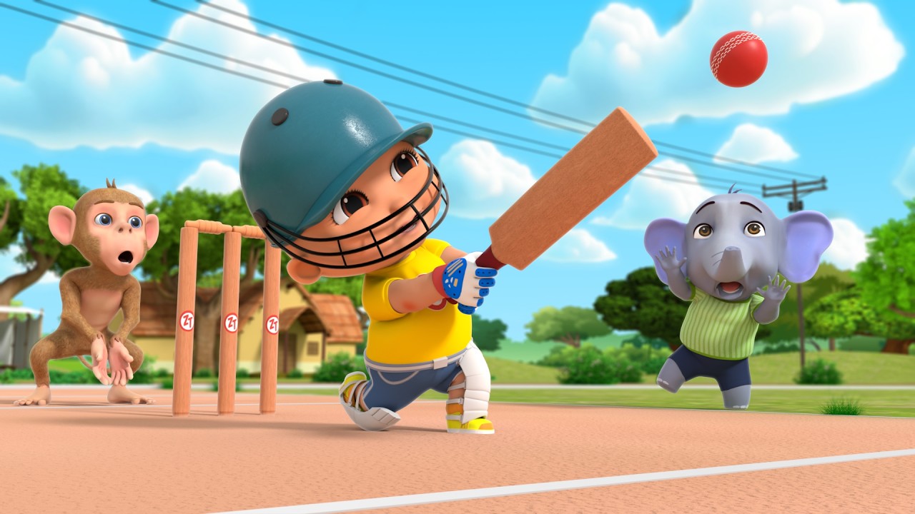 राजू ने बनाए 50 + रन | Raju Aur Cricket🏏| Best Hindi Nursery