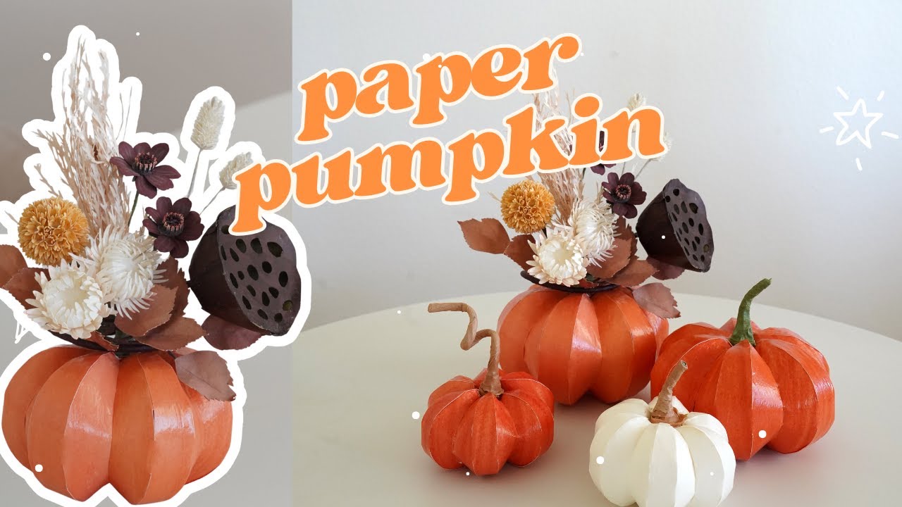 DIY Paper Pumpkin with Cricut 🎃 Step-by-Step Fall Craft Tutorial