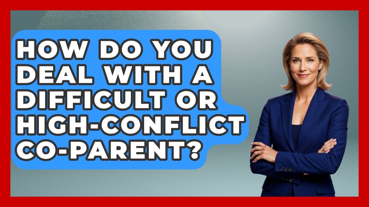 How Do You Deal With A Difficult Or High-conflict Co-parent? - Better Family Relationships
