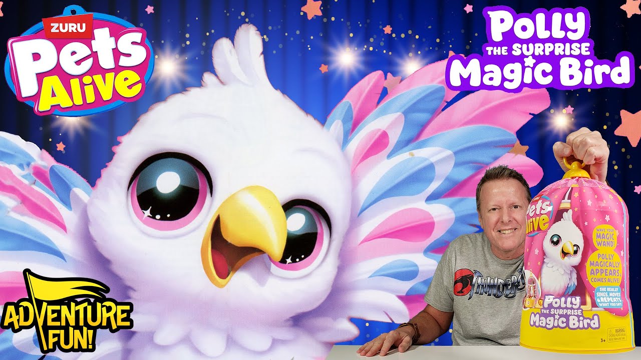 Zuru Pets Alive Polly The Surprise Magic Bird! Bird Magically Appears, Alive, Moves, Sings & Talks!
