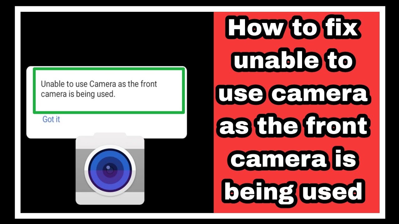 How to fix unable to use camera as the front camera is being used problem vivo phone