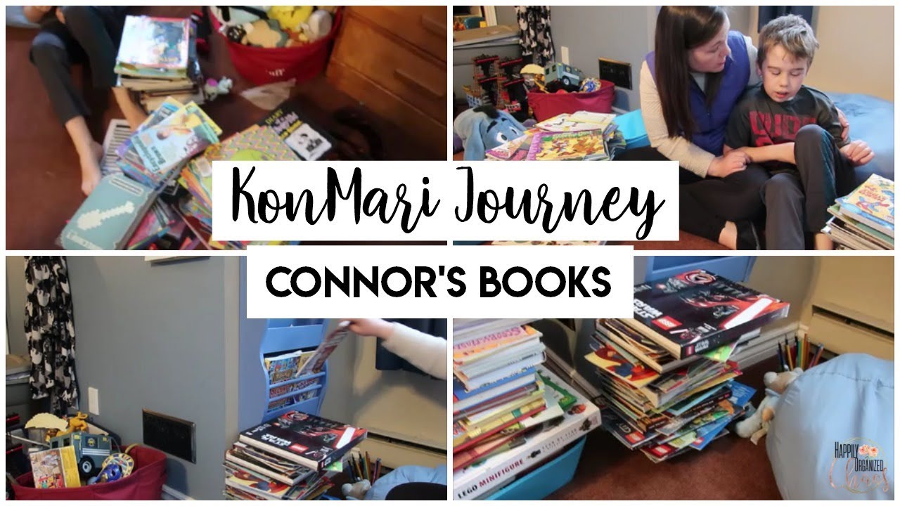KONMARI DECLUTTER || KID BOOKS || BEFORE AND AFTER