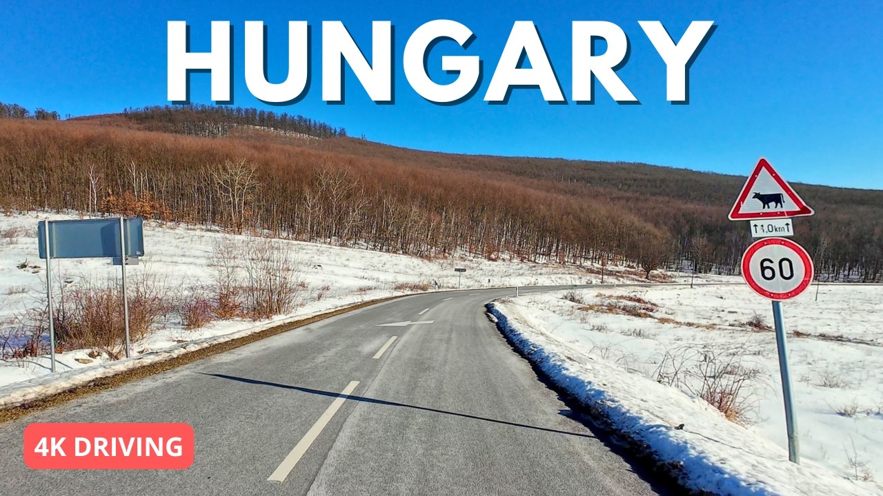 Driving Through Snow-Covered Hungary | Miskolc to Füzér Route