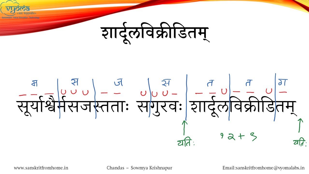 18 | Sharadoolavikriditam | Chandas in Simple Sanskrit | Dr. Sowmya Krishnapur