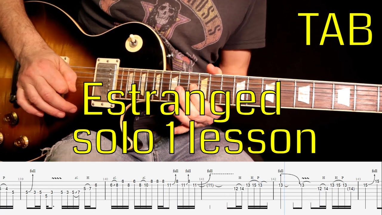 Guns n roses - Estranged solo 1 lesson with tabs