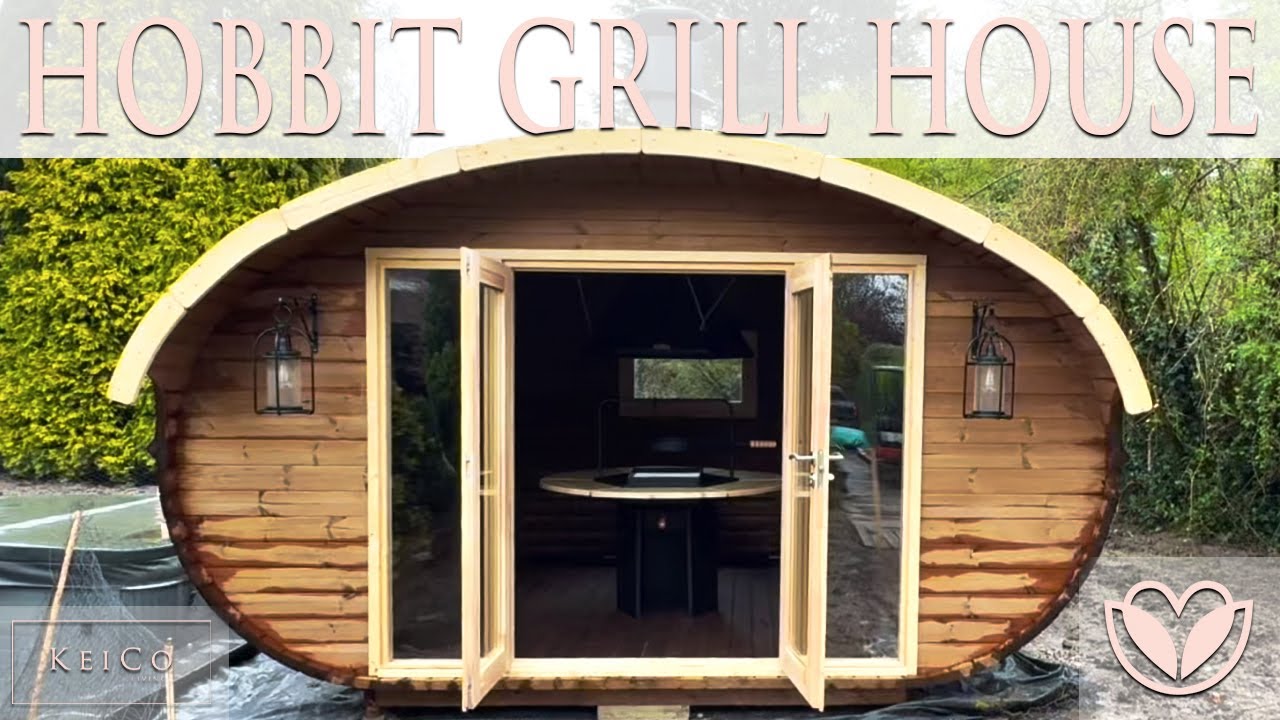 Building the Ultimate Garden Grill House 🍖🔥 | The KeiCo Luxe Hobbit Grill-House Install!