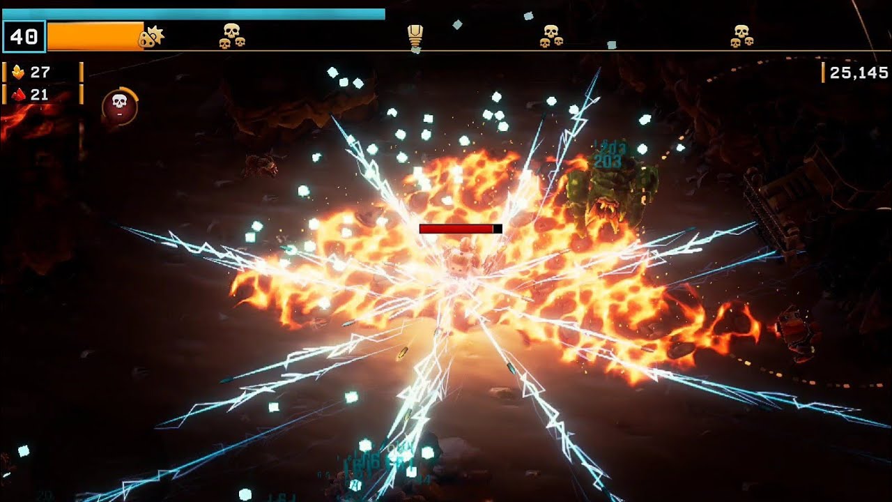 Deep Rock Galactic Survivor, Mobile, Electric damage build looks coooollll