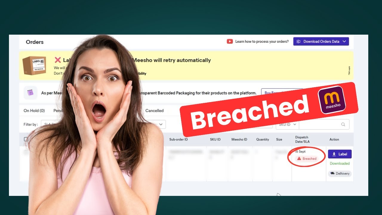My First Order Breached on Meesho Seller Account | Seller Experience & Tips