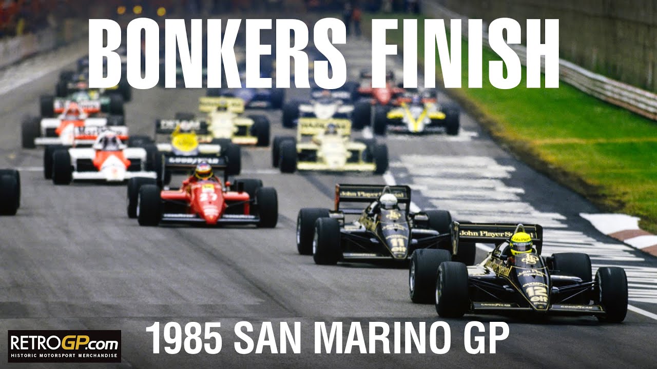 Crazy last 5 laps of the 1985 San Marino GP