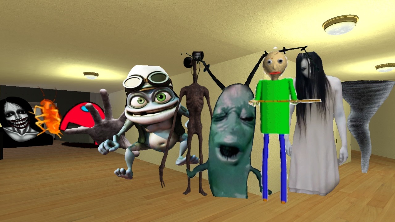 Plankton,Crazy Frog,Sirenhead And Other's Nextbot In The Gmod #Crazy_Gaming #Nextbots