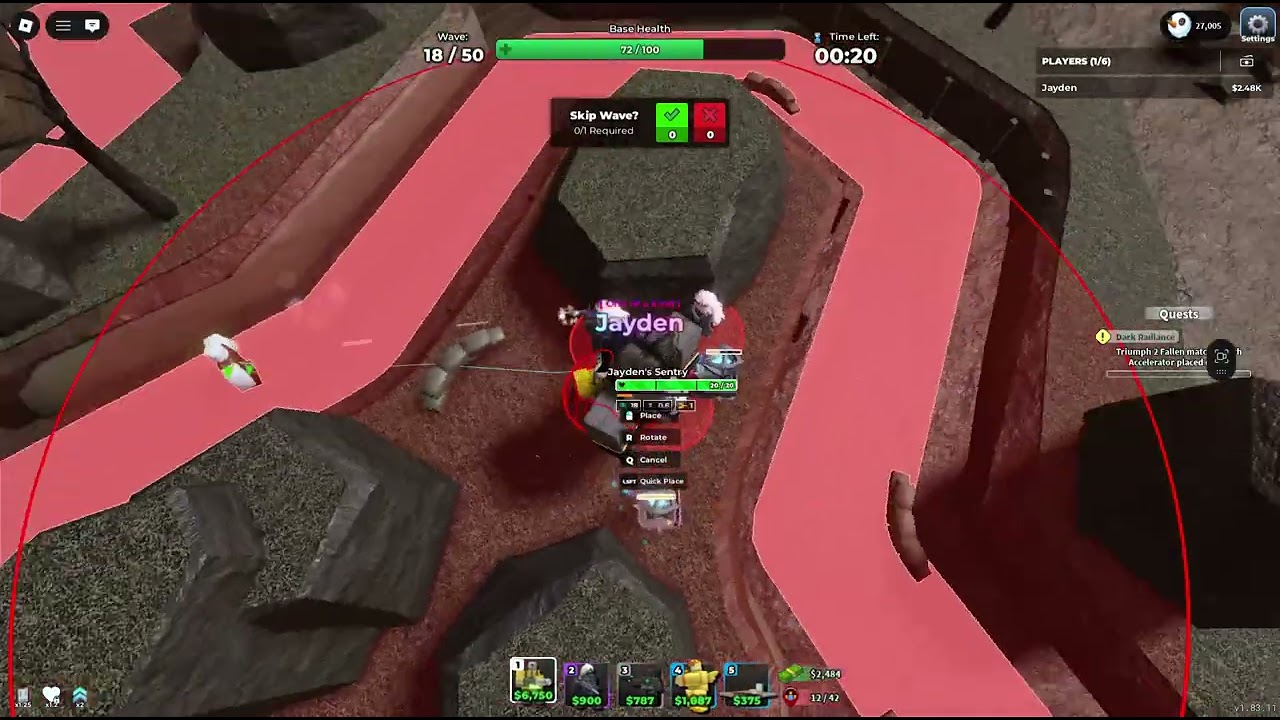 Roblox TDS hardcore Strat-less attempt 1 (part 1)