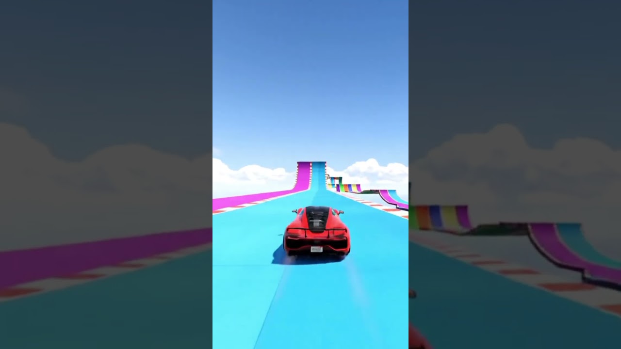🚗 BeamNG Drive AI Cinematic | Color Changing Car Jumps! #beamngdrive #cars #driving #colors