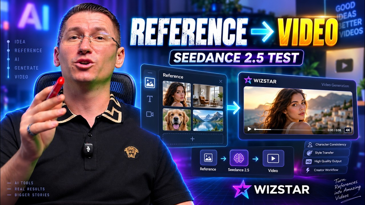 I Tested Seedance 2.5 Inside Wizstar | Reference to Video AI Workflow