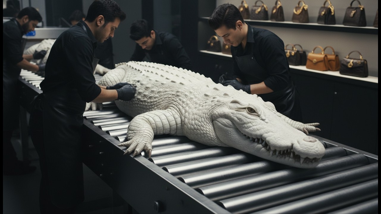 Inside the crocodile leather factory how exotic skins  5000 luxury bags (Full Process)