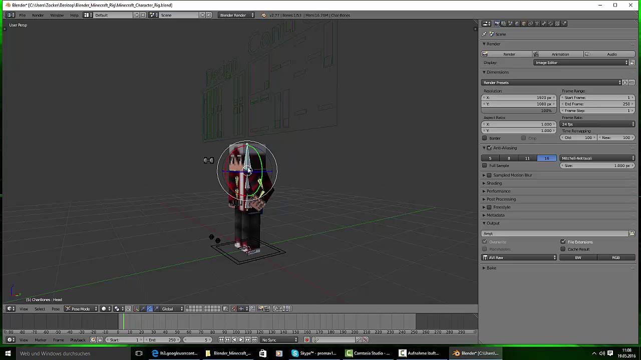 Minecraft Skin animieren mit Blender[Deutsch]Tutorial|BameTex