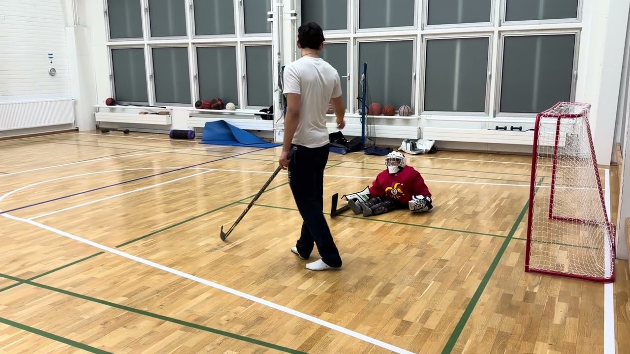 Training session with Vladislav N. , goalie of Jokerit and I think I did well