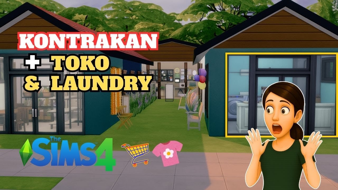 The Sims 4 | Bikin Kontrakan 6 Petak + Toko & Laundry 😱 Realistis Banget!