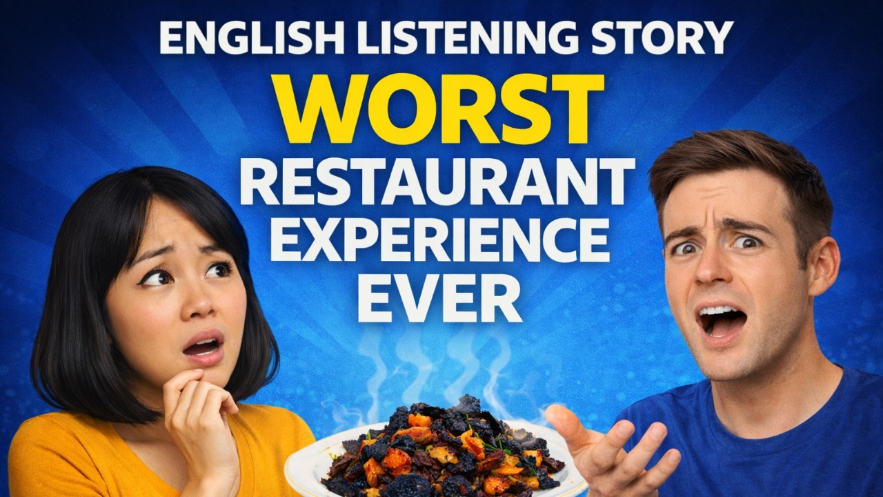 English Listening Practice | A Very Bad Restaurant Experience (Real Story)