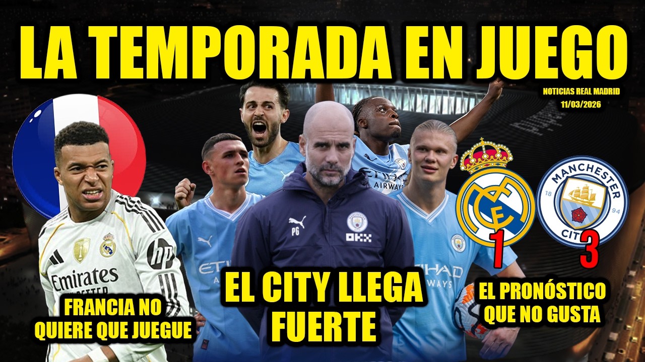 Real Madrid vs City: Mbappé en riesgo y el City llega fuerte