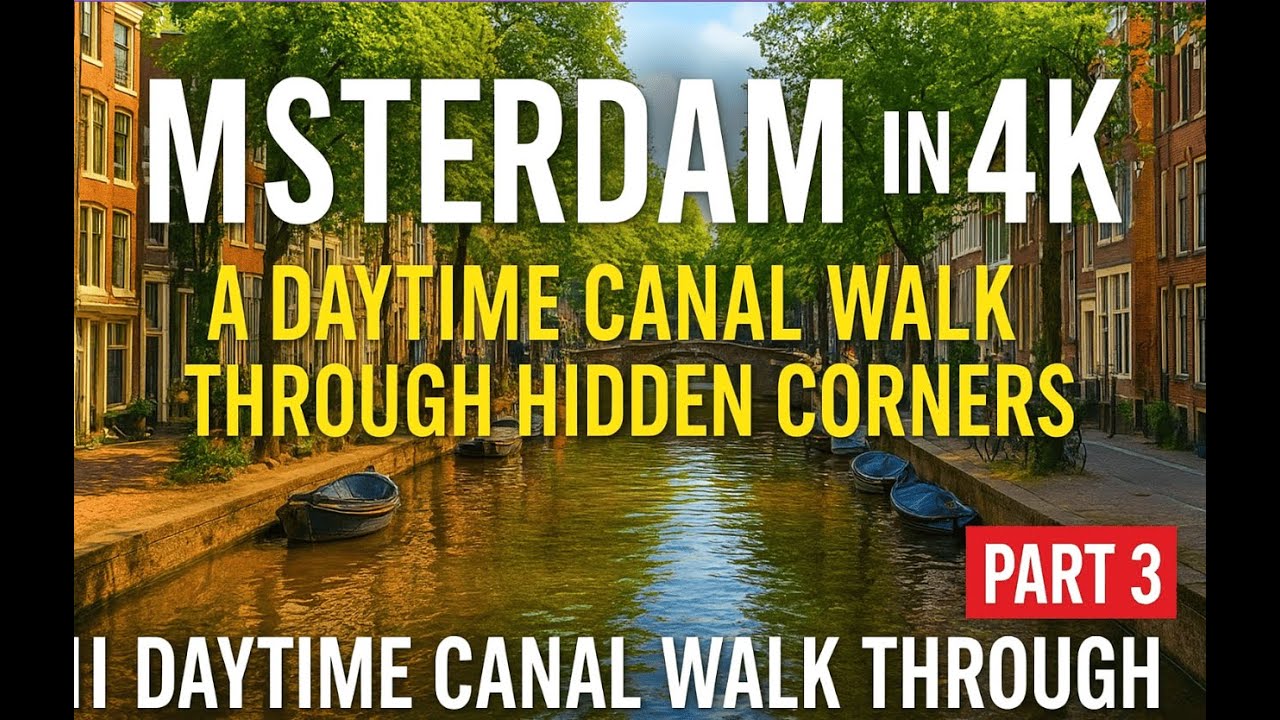 Amsterdam in 4K | A Daytime Canal Walk Through Hidden Corners, part 3