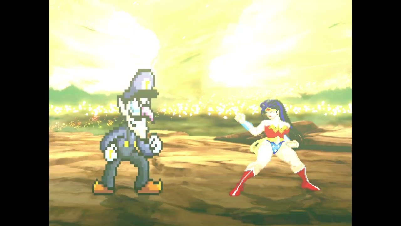 M.U.G.E.N. Aimless Battles - Waluigi (me) vs. Wonder Woman (Eraddicator)