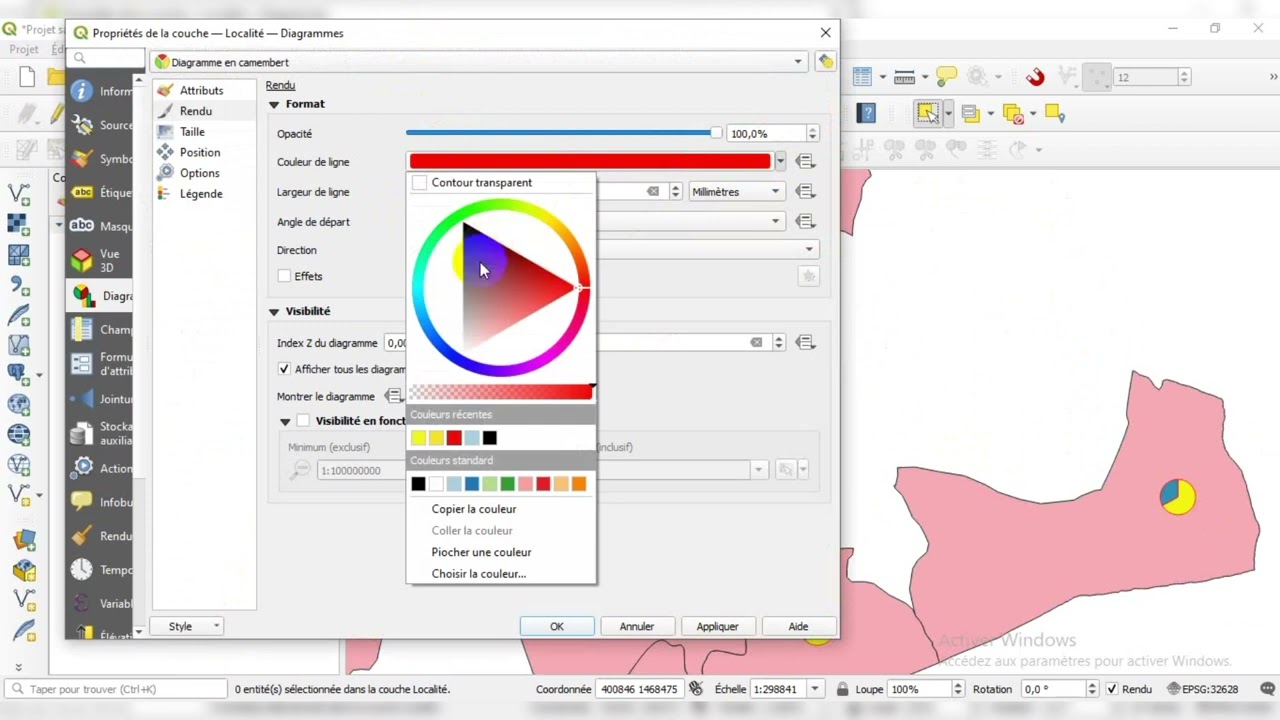 🔴 QGis : Réaliser un Diagramme en Camembert et un Histogramme avec QGis