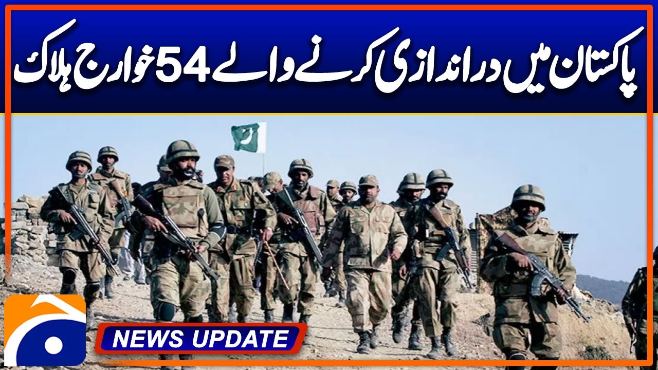 54 Khawarij infiltrators killed in Pakistan | Geo News 6:30 PM News Update
