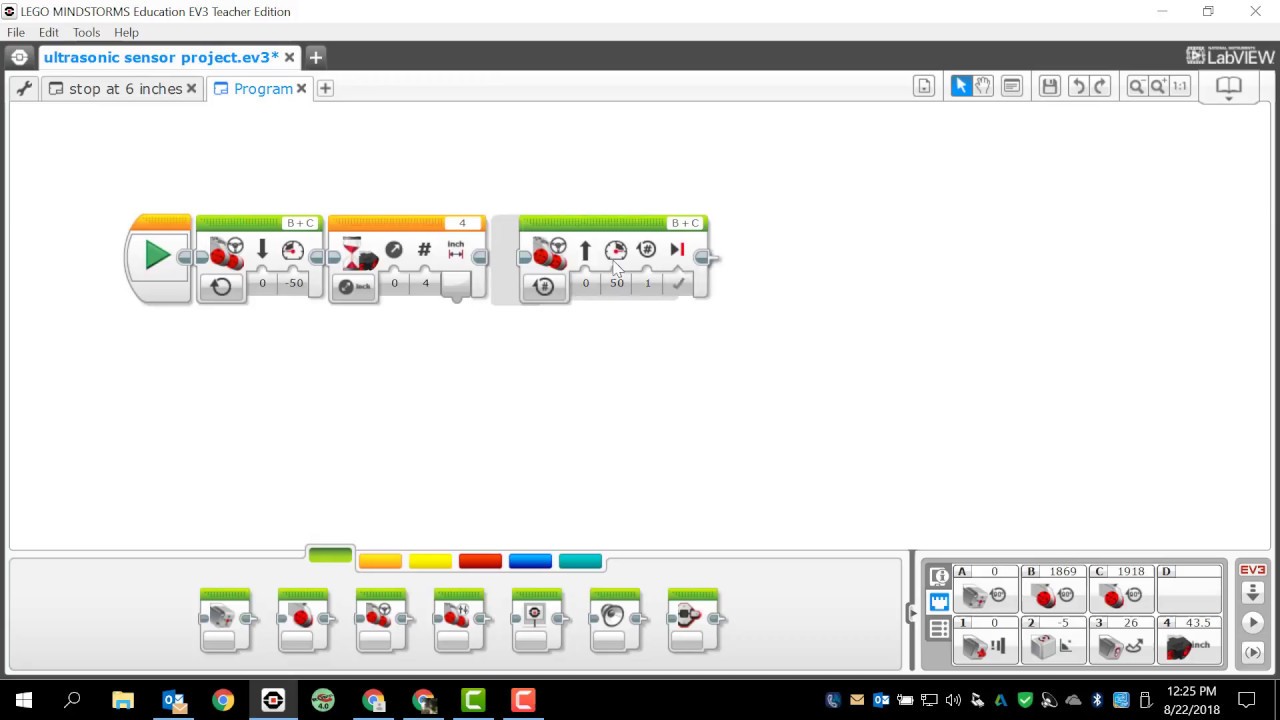 Lego Mindstorms EV3 Programming Ultrasonic Sensors