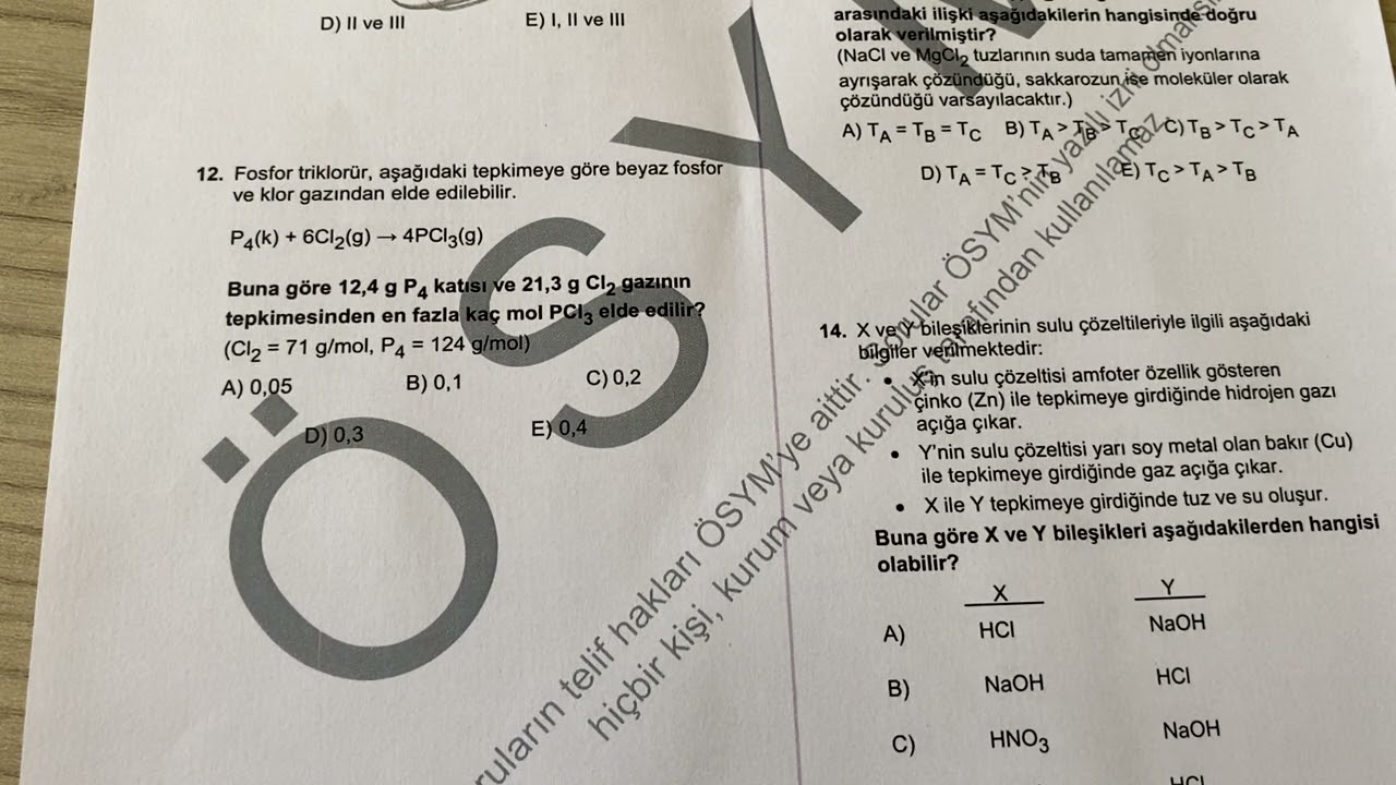 2021 yılı tyt kimya &ccedil;ıkmış sorular &ccedil;&ouml;z&uuml;m&uuml;