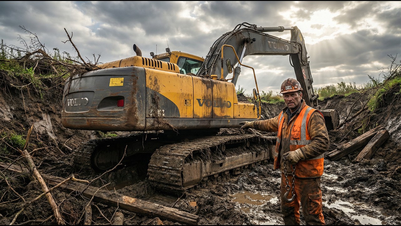 15 Years Buried! Massive Volvo Excavator Recovered and Restored