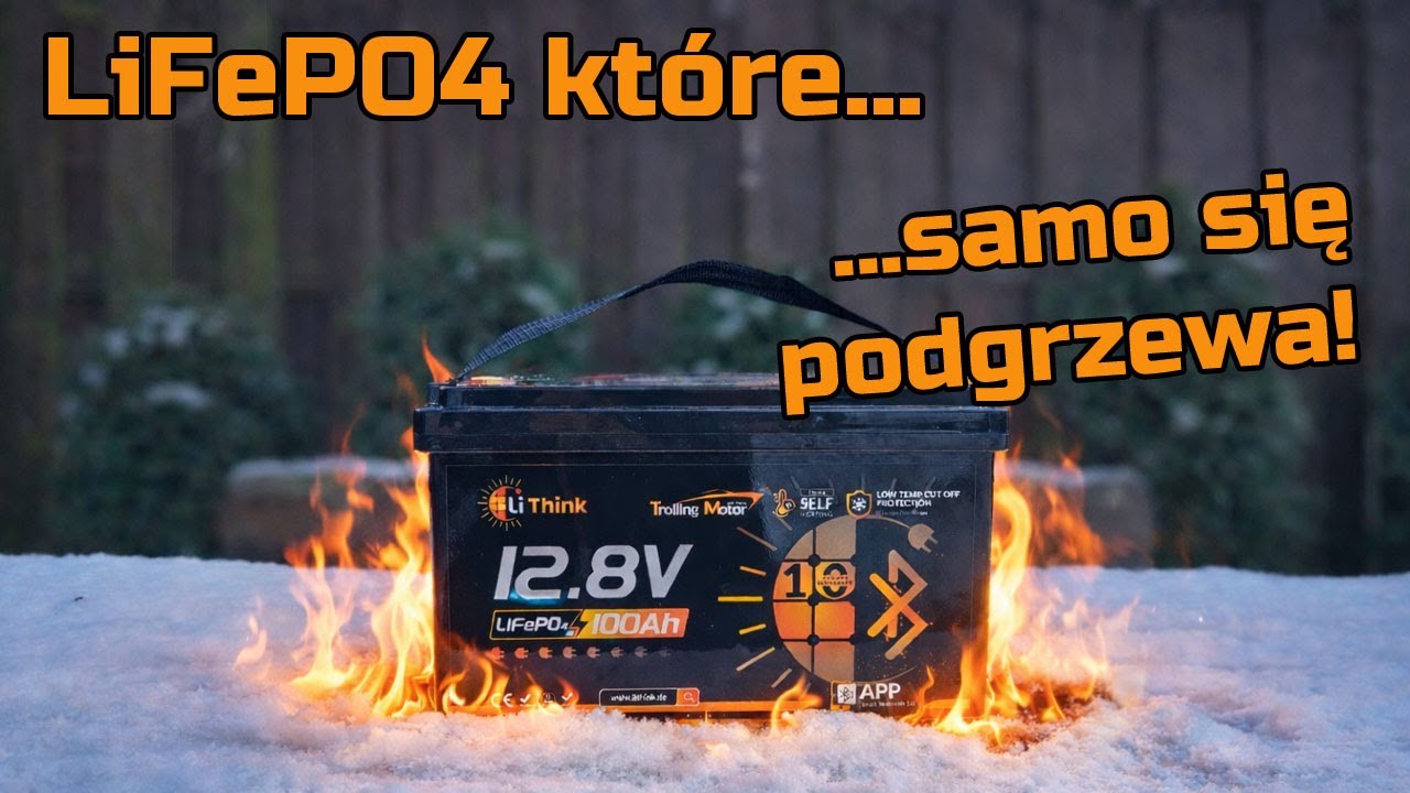 LiFePO4 z Matami Grzewczymi - LiThink 100AH Bluetooth - TEST