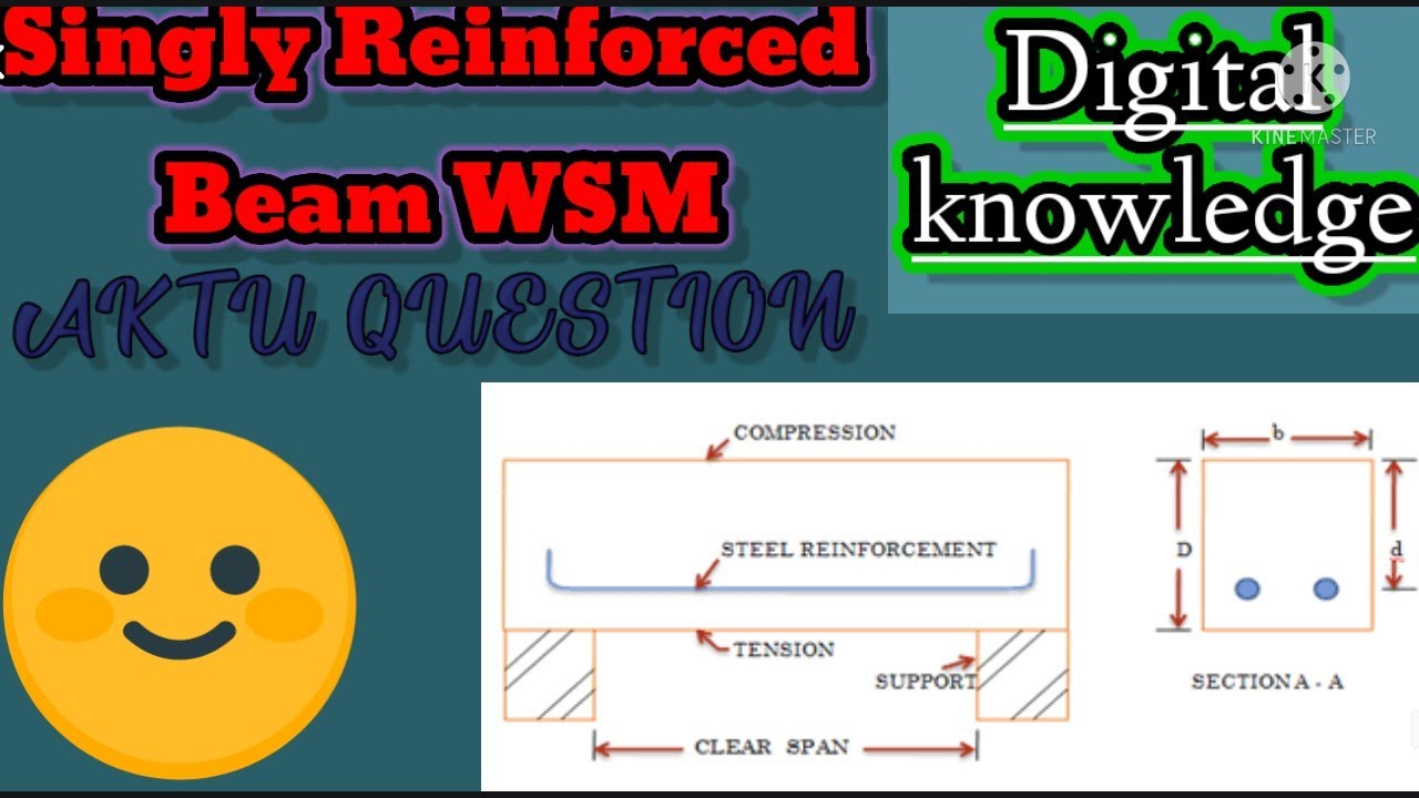 Singly Reinforcement beam question/WSM beam design/ Digital Knowledge