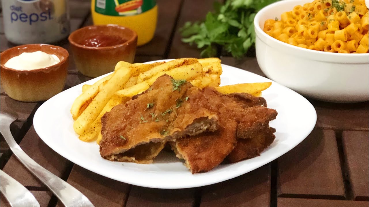 سكالوب اللحم/بفتيك/Fried Beef Steak/Schnitzel