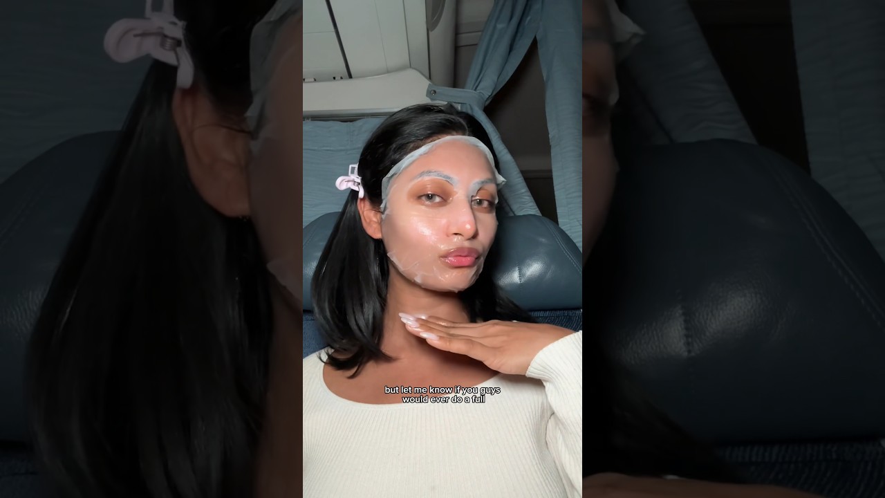 In-Flight Skin Care Routine ✈️🫧🧖🏽&zwj;♀️