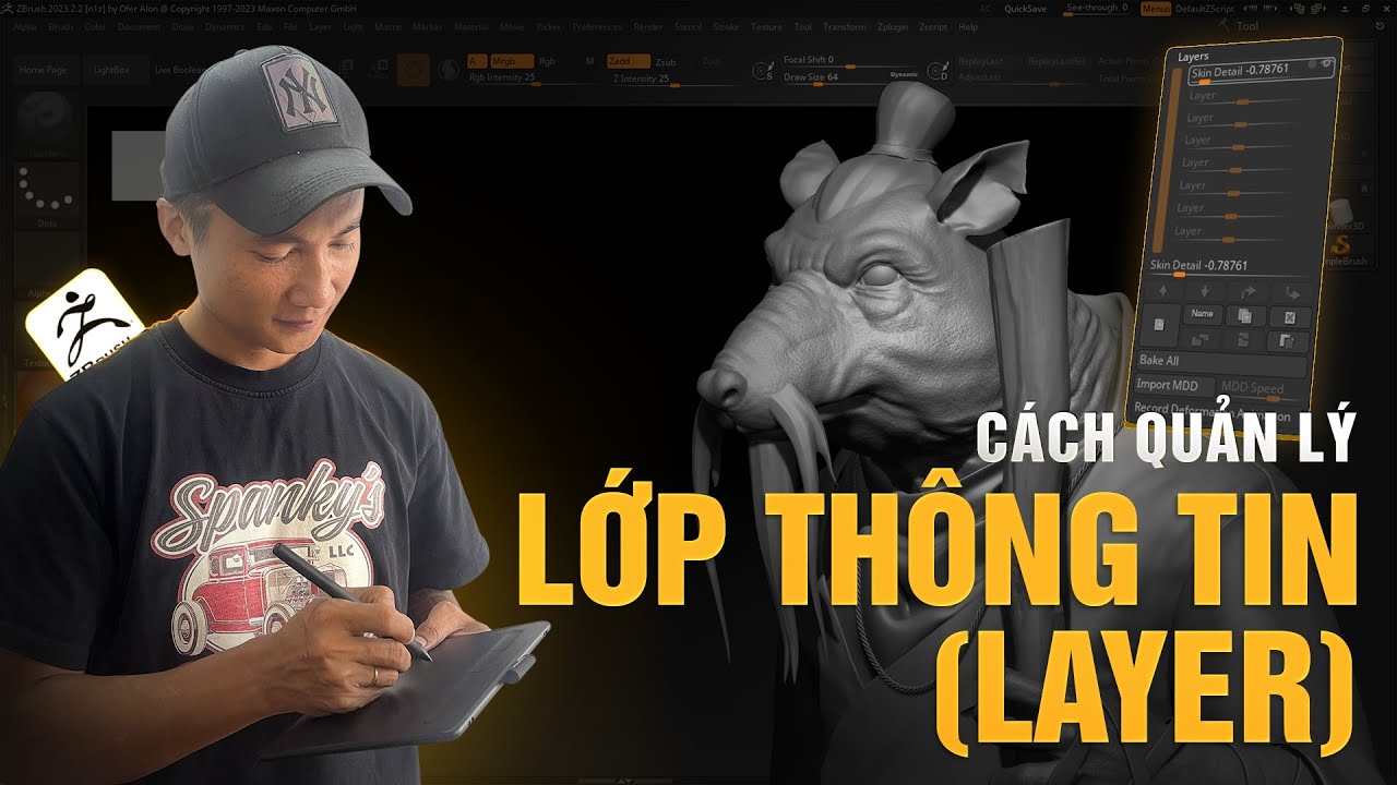 ZBrush Tips | Part 16 - Mẹo quản lý các lớp thông tin trên bề mặt | CG3D TUTORIAL #zbrush #cg3d