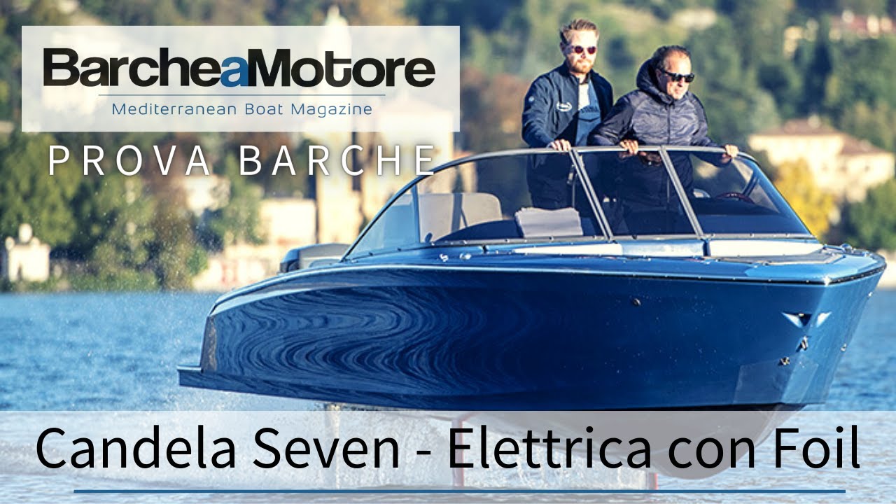 Candela la barca elettrica con i foil - prova barca