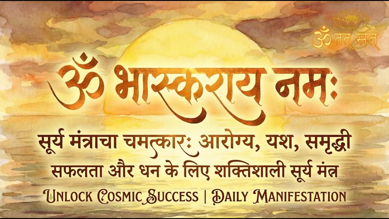 ॐ भास्कराय नमः | Powerful Surya Mantra for Success, Health & Wealth | Listen Daily to Manifest