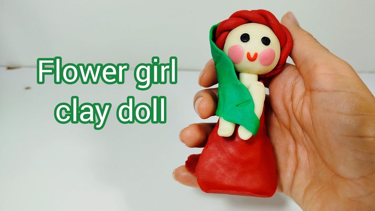 Making a Beautiful Flower Girl Doll with Clay 🌼 | Step-by-Step Tutorial