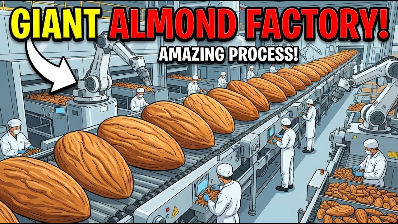 Inside an Almond Processing Plant: From Raw Harvest to Premium Nuts #02