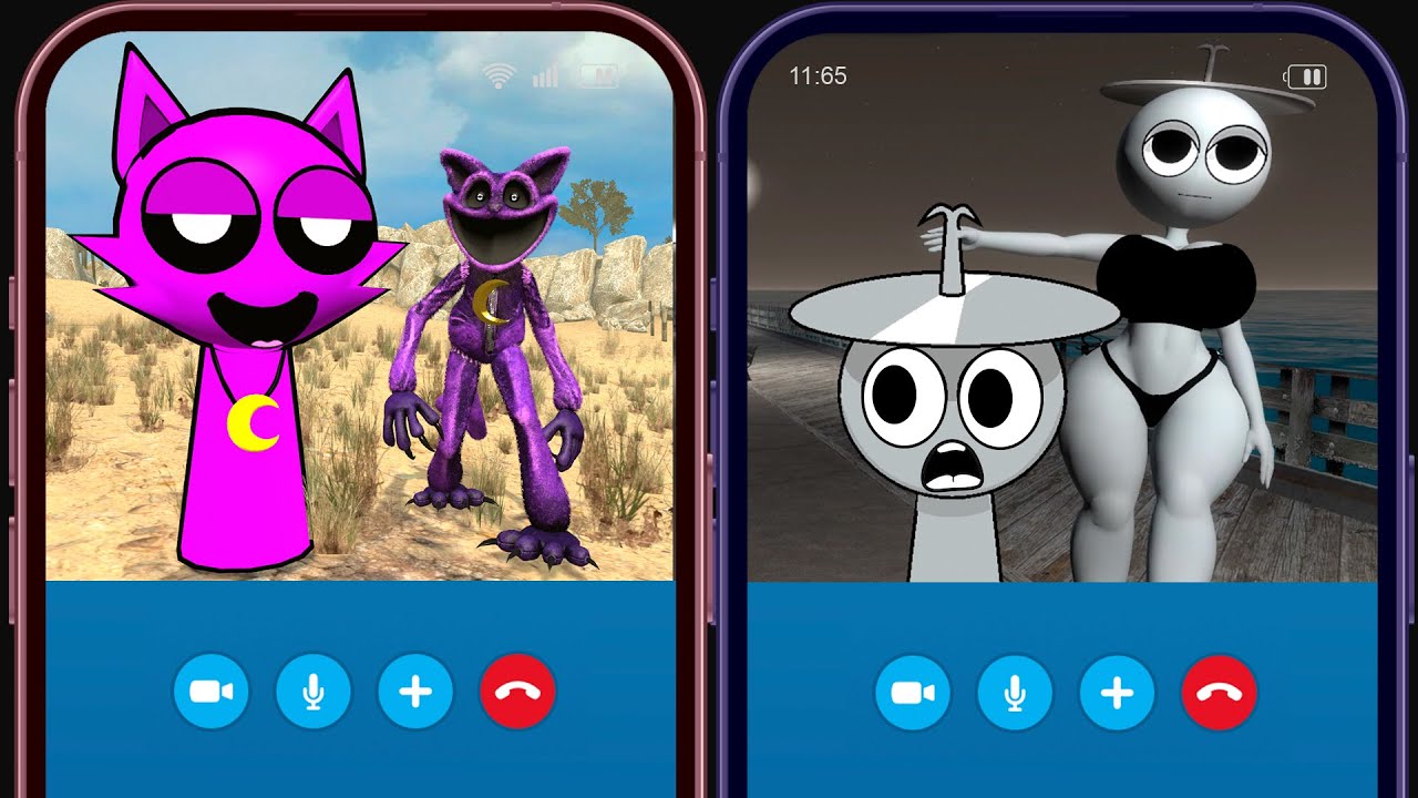 Sprunki calls and turns into monsters from Poppy Playtime! Who's scarier?