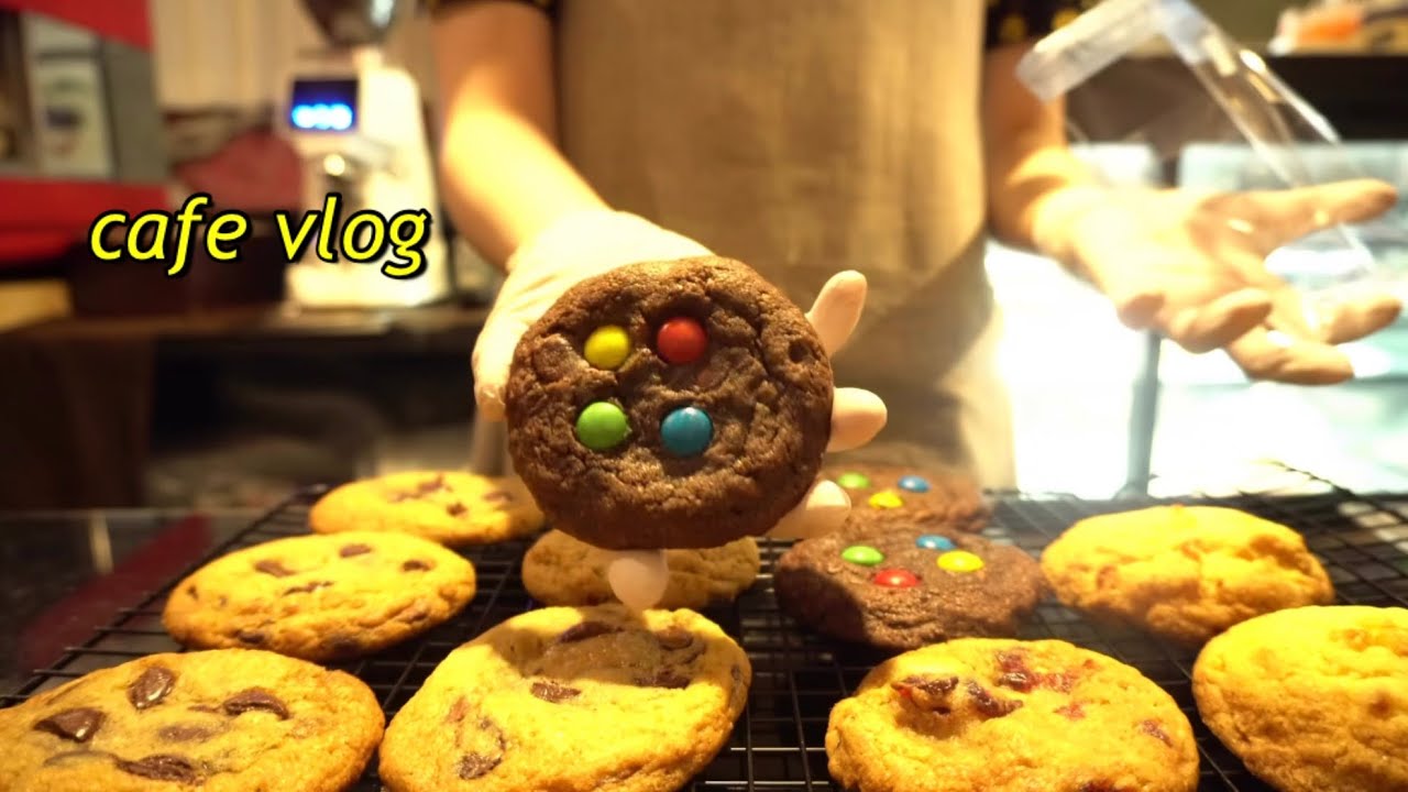 [Eng][cafe vlog] 디저트카페사장 브이로그, 카페브이로그, 타르트카페, 마들렌만들기, 쿠키굽기, korea cafe