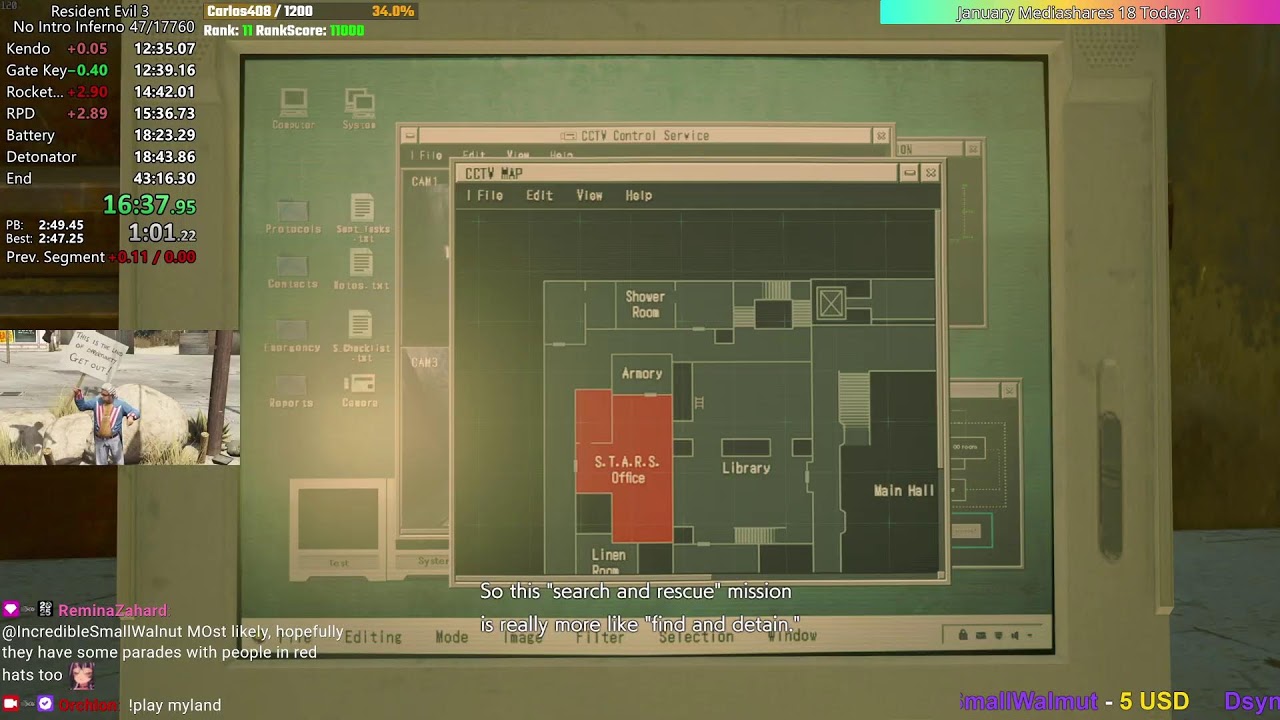 [Live] Resident Evil 3 Inferno Runs