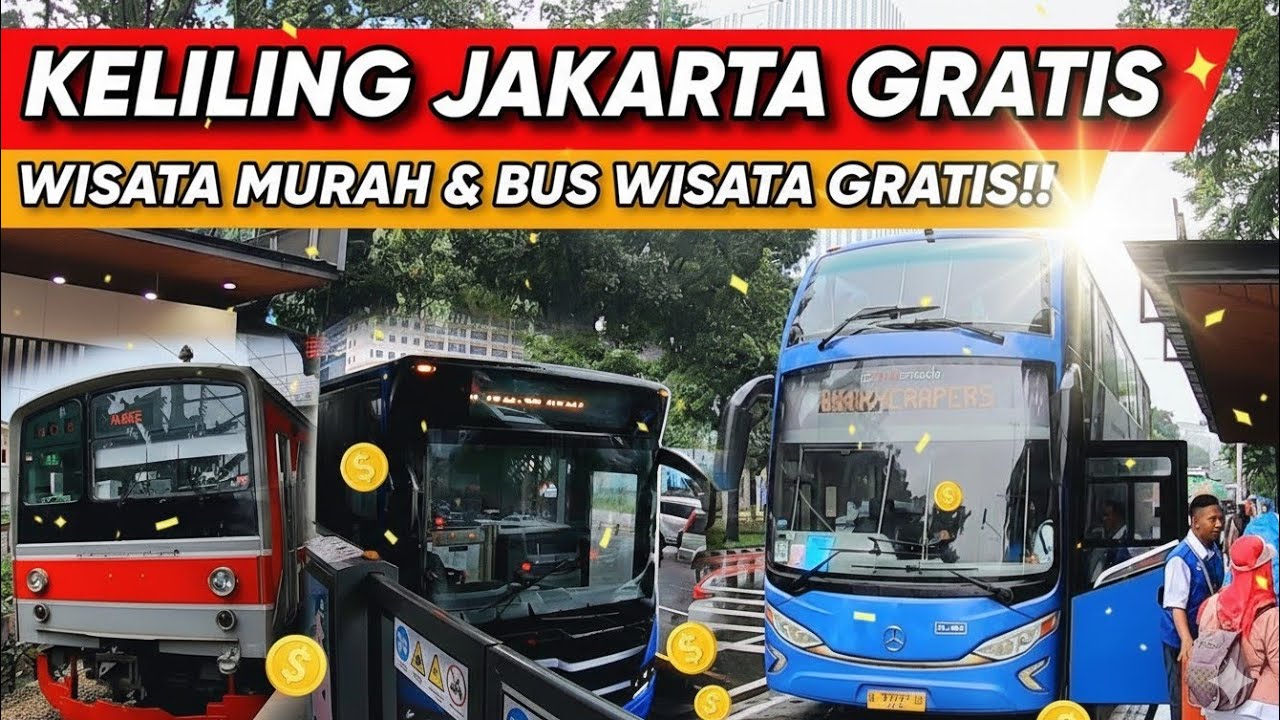 WISATA MURAH‼️ BUS WISATA JAKARTA SERUNYA KELILING JAKARTA DENGAN TRANSPORTASI UMUM