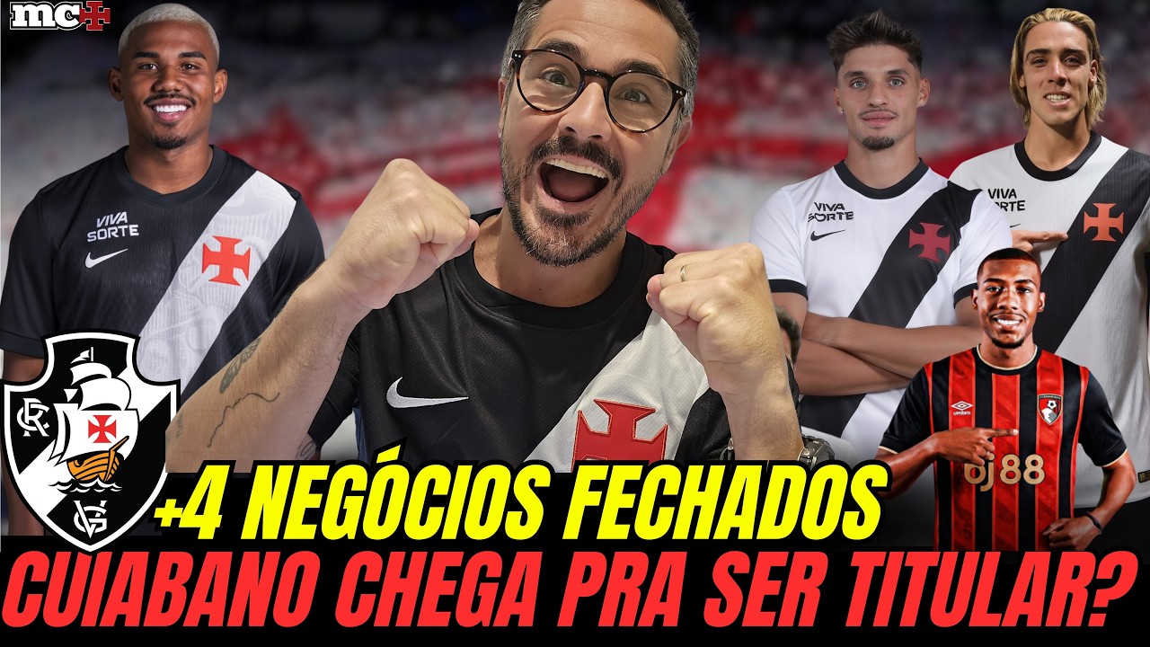 MAIS 4 GRANDES NEGÓCIO FECHADOS NA TARDE DE HOJE? CUIABANO, PINTO E SPINELLI CHEGANDO NO VASCO?