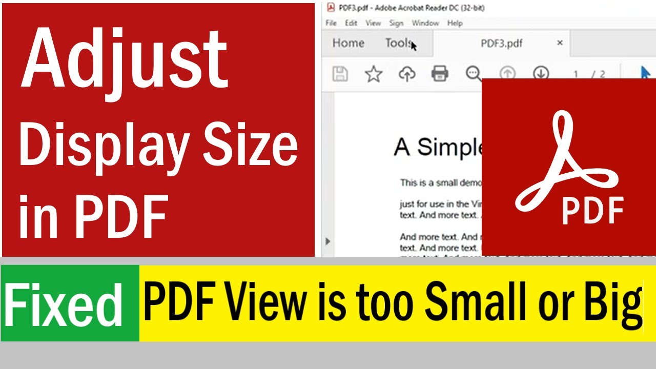Changing Default Page View in Adobe Acrobat | PD Display View Small Big Medium | PDF Display Size