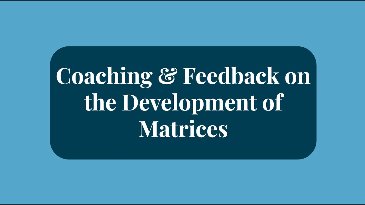 ECHO: MTSS-B Tier 1:“Coaching & Feedback on the Development of Matrices“ - S. Rufe