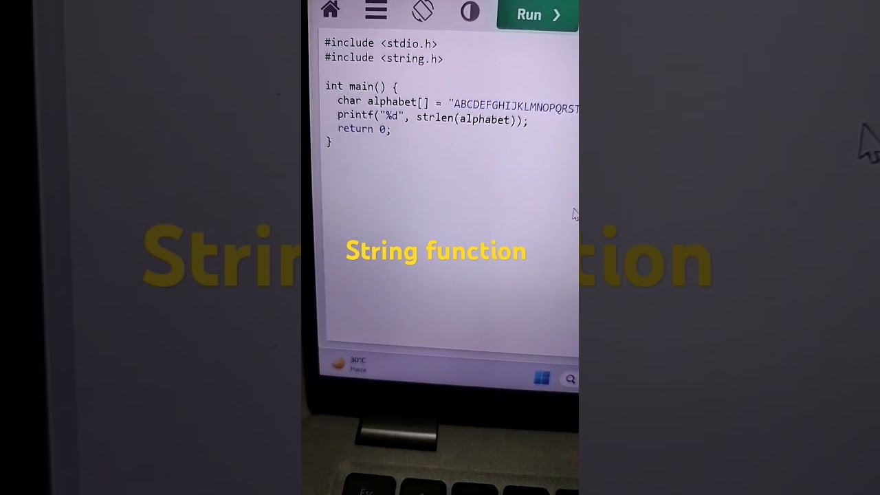 C string function strlen #coding #coder #cprogramming #python #programming 👍👩&zwj;💻