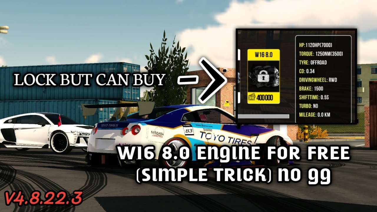 HOW TO GET W16 ENGINE FOR FREE EASY SIMPLE TRICK | CAR PARKING MULTIPLAYER