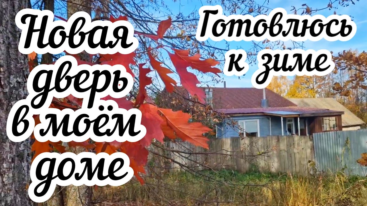 Готовлюсь к зиме в деревне ❄️  Заготовка дров и хвороста🌲Установила тёплую дверь 🏠