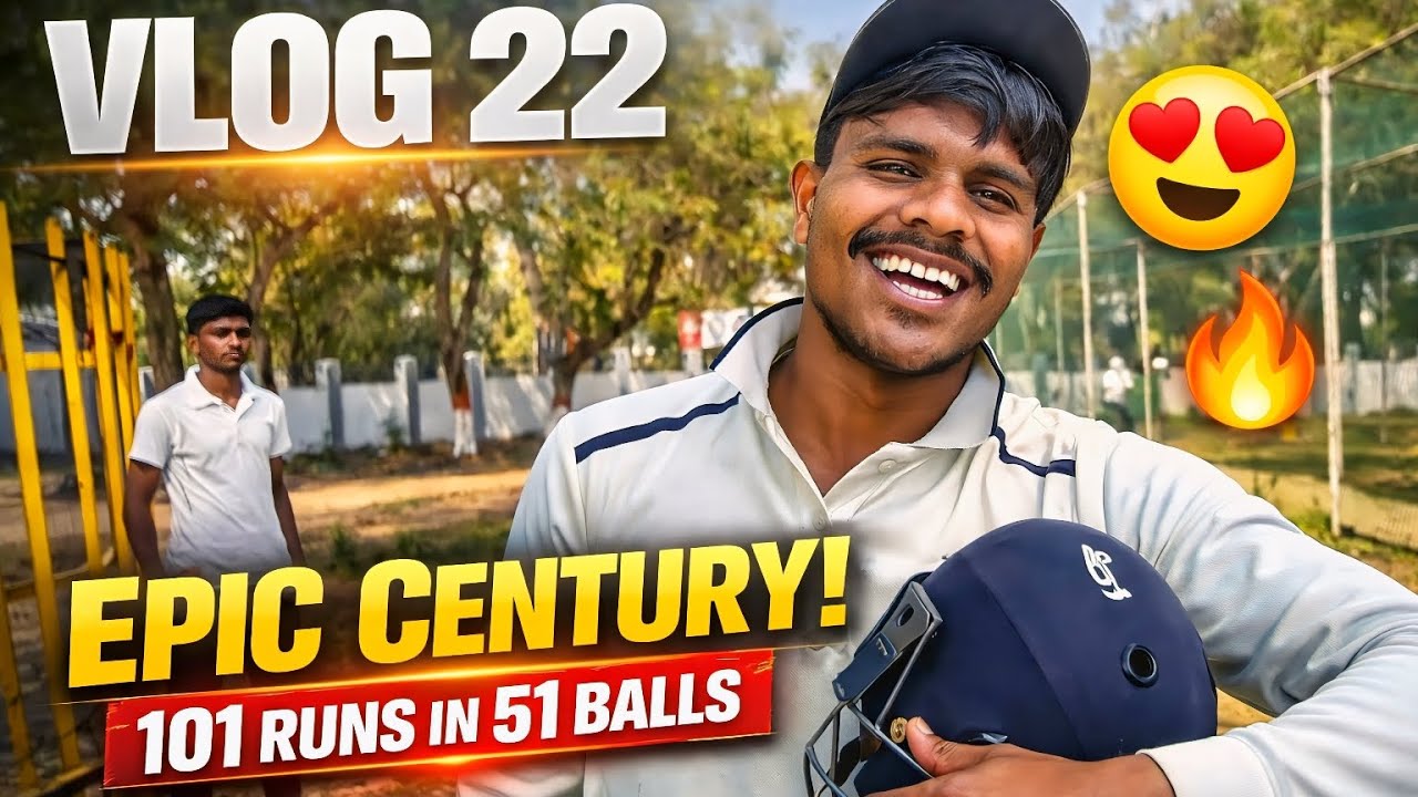 “Unbelievable Century! 101 Runs in 51 Balls 😱 Local Cricket Match Highlights | Vlog 22 🔥🏏”